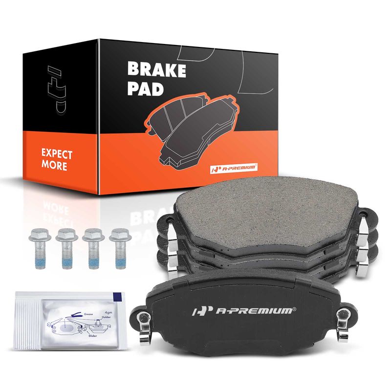 4pcs Front Driver & Passenger Ceramic Brake Pads with Sensor for Ford Mondeo 2001-2006 Jaguar X-Type 2.0L 2.5L 3.0L