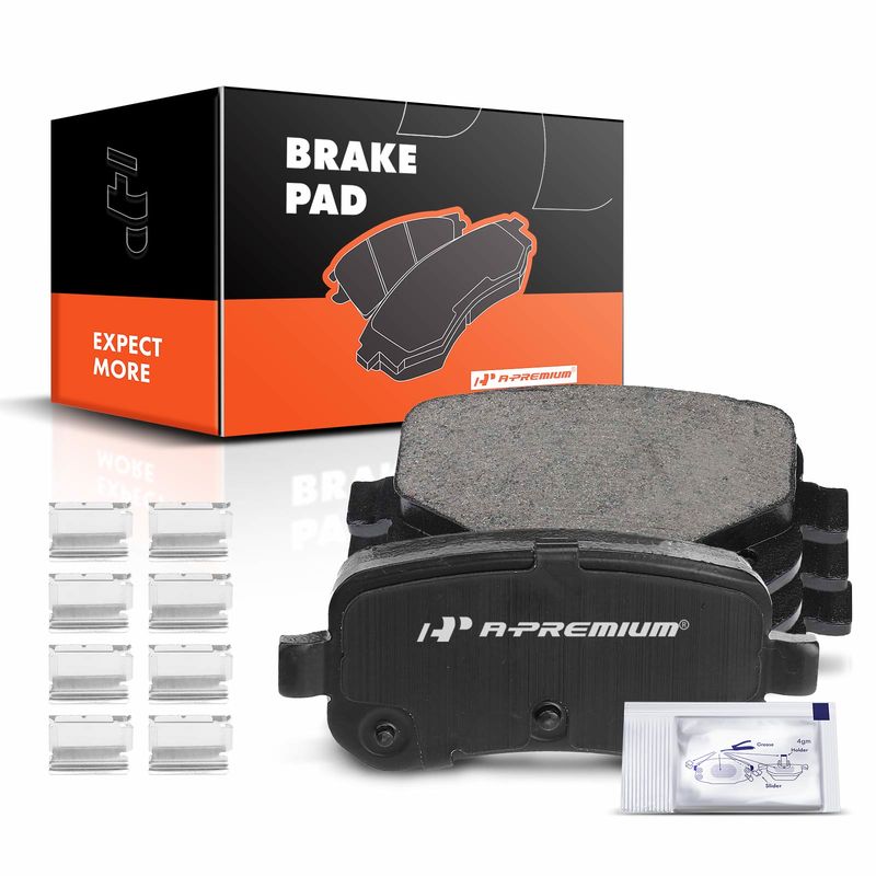 4pcs Rear Driver & Passenger Ceramic Brake Pads with Sensor for Ford Freestar Mercury Monterey 2004 2005 2006 2007