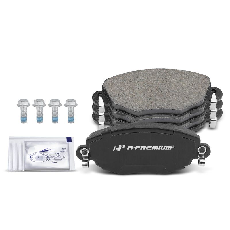 4pcs Front Driver & Passenger Ceramic Brake Pads with Sensor for Ford Mondeo 2001-2006 Jaguar X-Type 2.0L 2.5L 3.0L