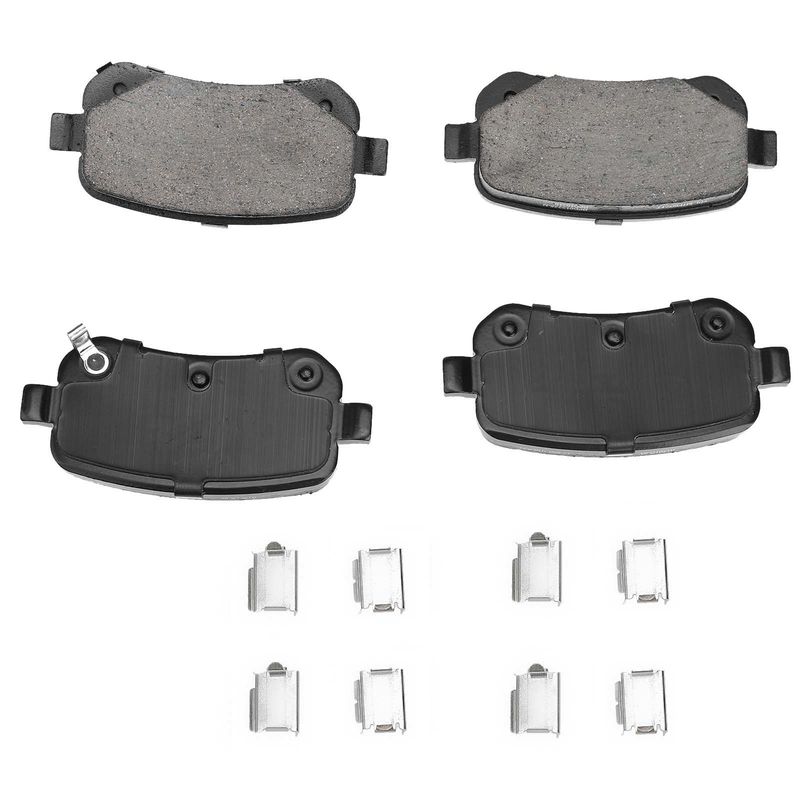 4pcs Rear Driver & Passenger Ceramic Brake Pads with Sensor for Ford Freestar Mercury Monterey 2004 2005 2006 2007