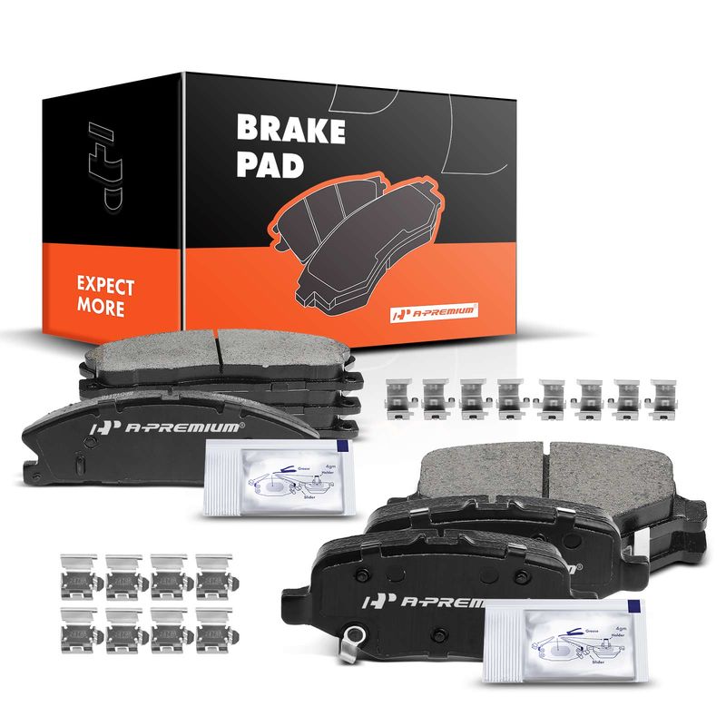 8pcs Front & Rear Ceramic Brake Pads  for Ford Explorer Flex Taurus 2013-2019 MKS MKT