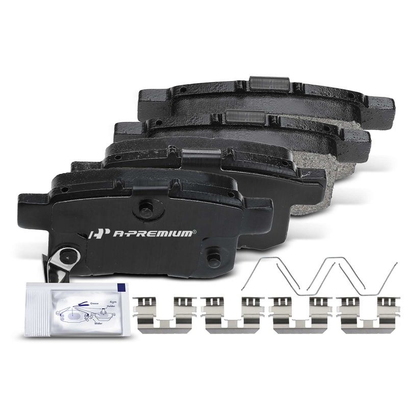 4pcs Rear Driver & Passenger Ceramic Brake Pads with Sensor for Honda Accord 2008-2017 Acura TSX 2009-2014