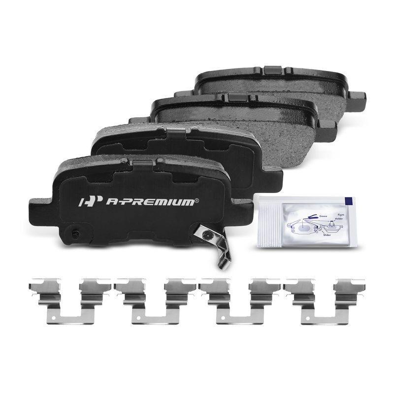 4pcs Rear Driver & Passenger Ceramic Brake Pads with Sensor for Honda Odyssey 2002-2004 Pilot Acura MDX 01-06
