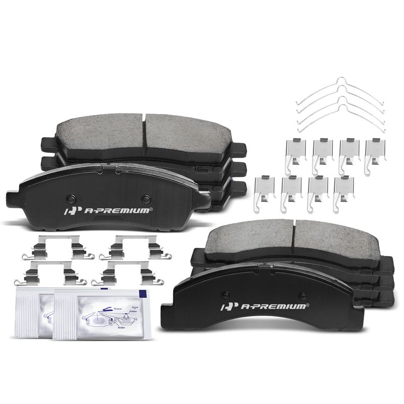 8pcs Front & Rear Ceramic Brake Pads  for Ford Excursion 00-05 F-250 F-350 Super Duty