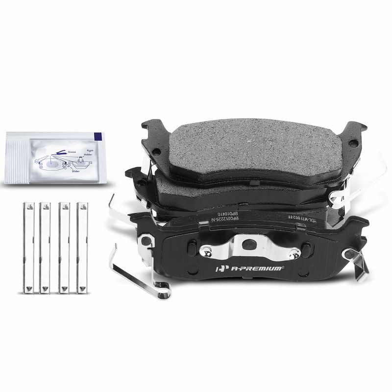 4pcs Rear Driver & Passenger Ceramic Brake Pads with Sensor for INFINITI QX56 2004-2010 Jeep Commander Nissan Armada
