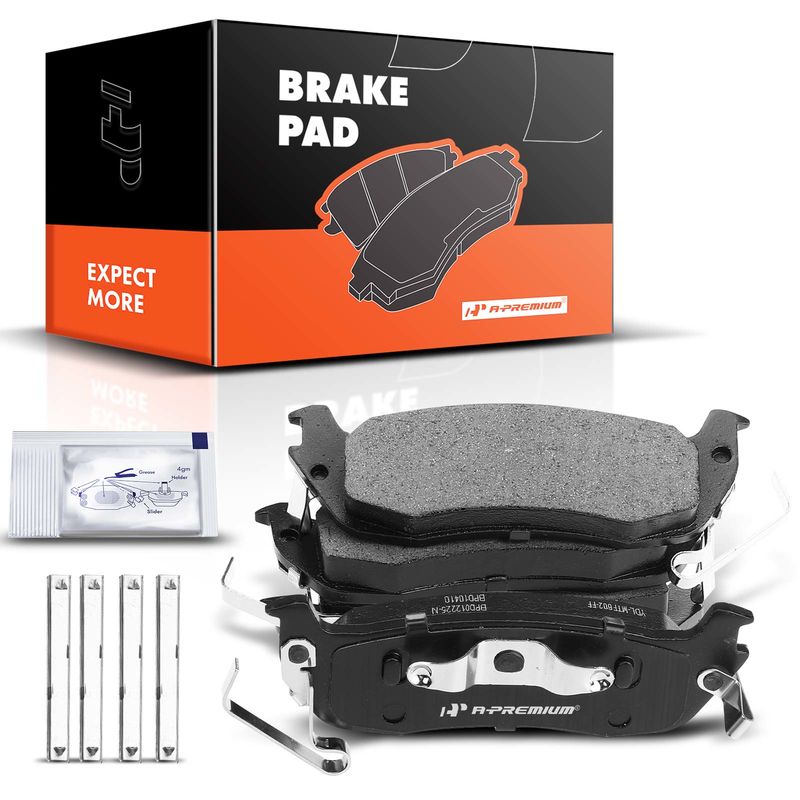 4pcs Rear Driver & Passenger Ceramic Brake Pads with Sensor for INFINITI QX56 2004-2010 Jeep Commander Nissan Armada