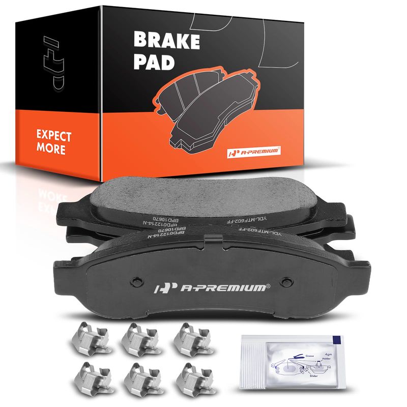 4pcs Rear Driver & Passenger Ceramic Brake Pads  for Ford F-250 Super Duty 05-12 F-450 Super Duty 11-12