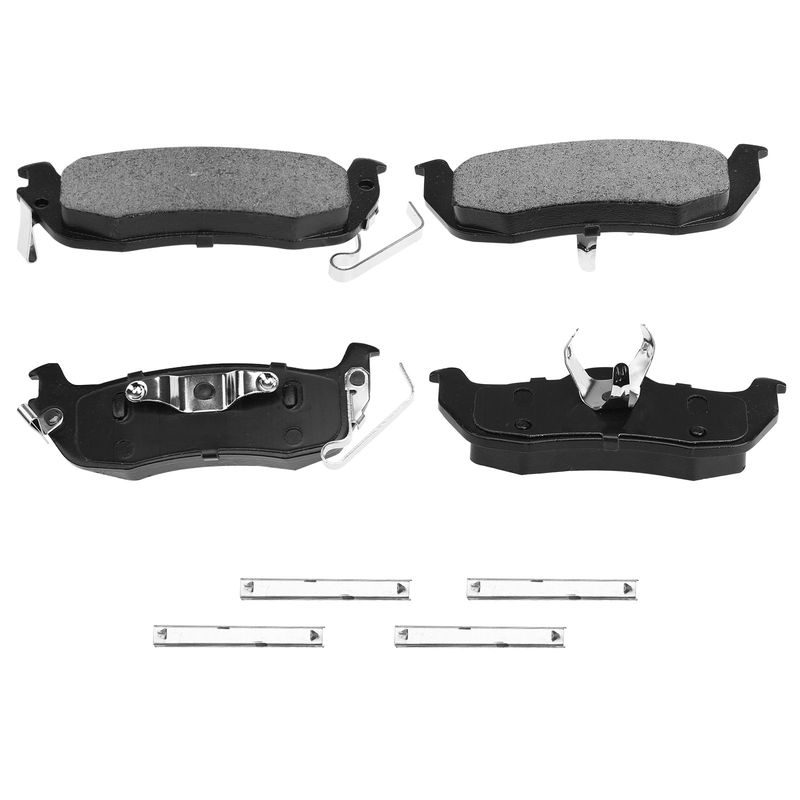 4pcs Rear Driver & Passenger Ceramic Brake Pads with Sensor for INFINITI QX56 2004-2010 Jeep Commander Nissan Armada