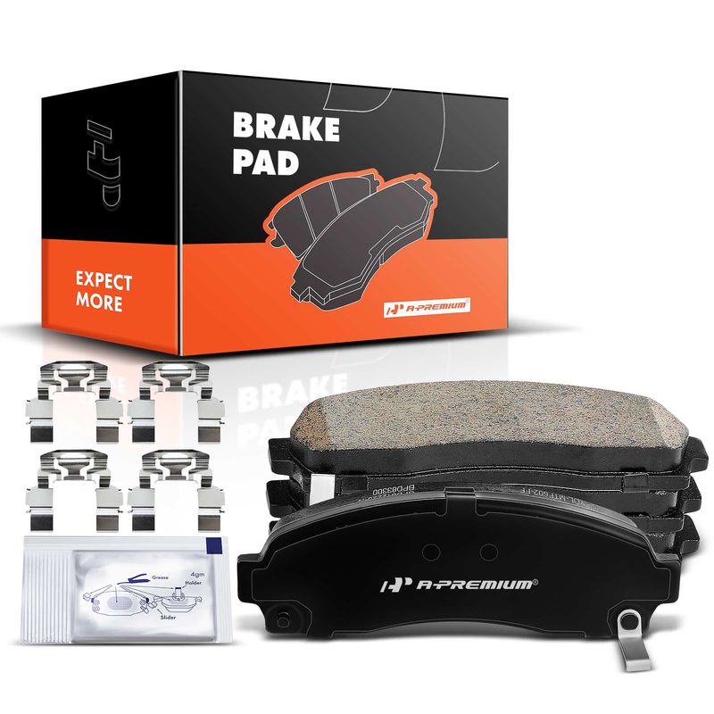 4pcs Front Driver & Passenger Ceramic Brake Pads with Sensor for Ford Ranger 2003-2011 Explorer Mazda B2300 Mercury