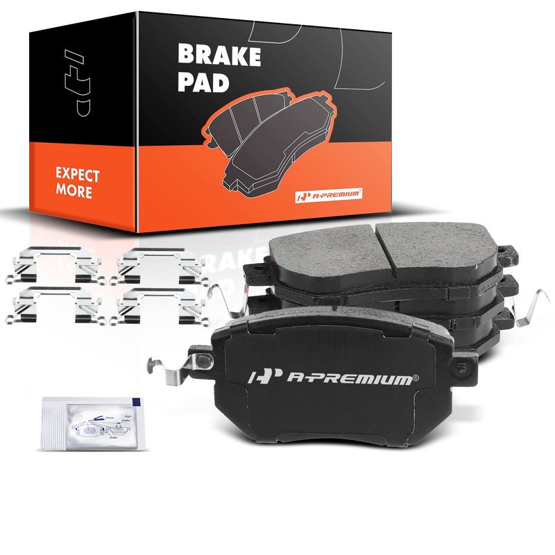 4pcs Front Driver & Passenger Ceramic Brake Pads with Sensor for Infiniti FX35 FX45 Nissan Altima Maxima Murano
