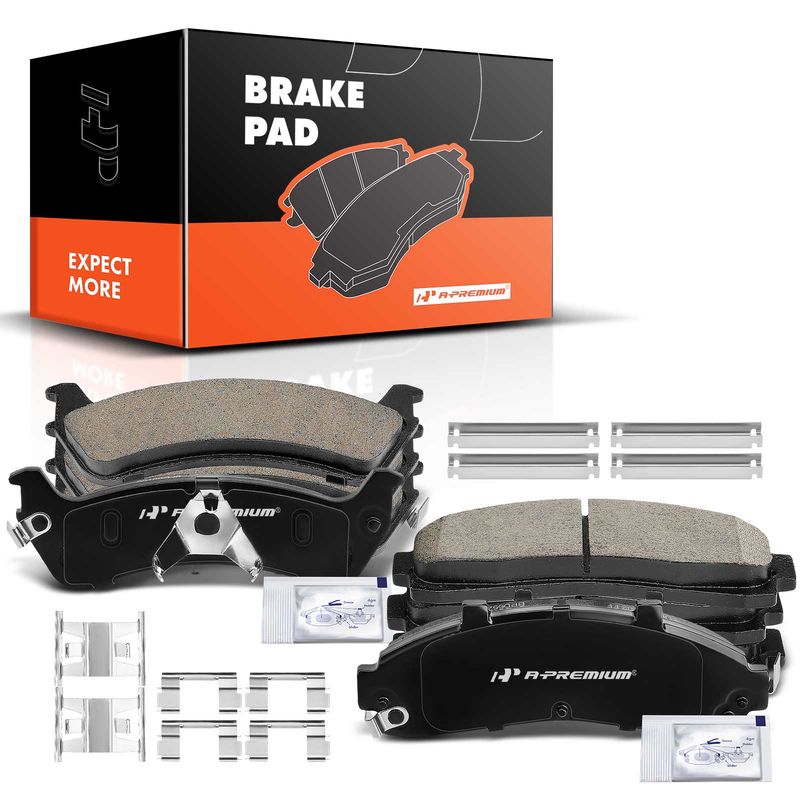 8pcs Front & Rear Ceramic Brake Pads with Sensor for Ford Explorer 1995-2001 Ranger 98-02 Mercury