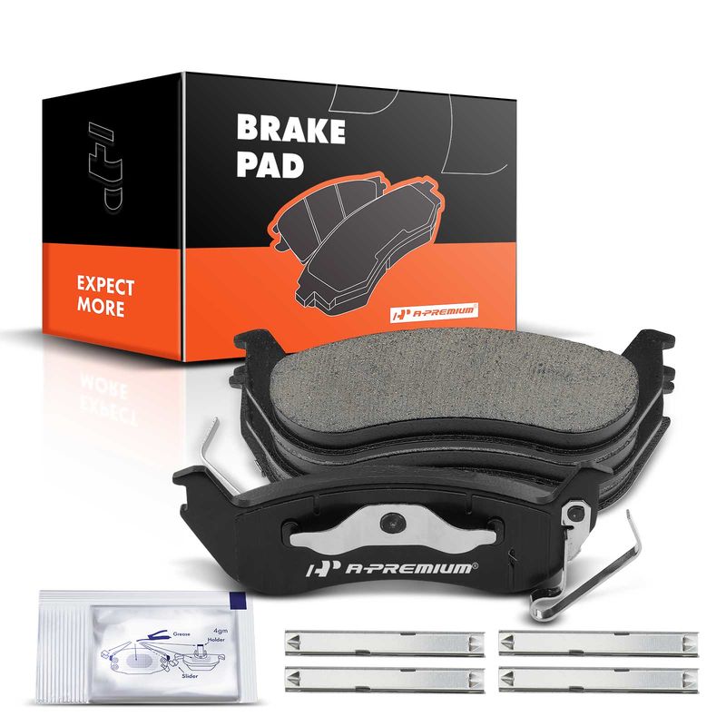 4pcs Rear Driver & Passenger Ceramic Brake Pads with Sensor for Ford Ranger 2010-2011 Crown Victoria Lincoln Mercury