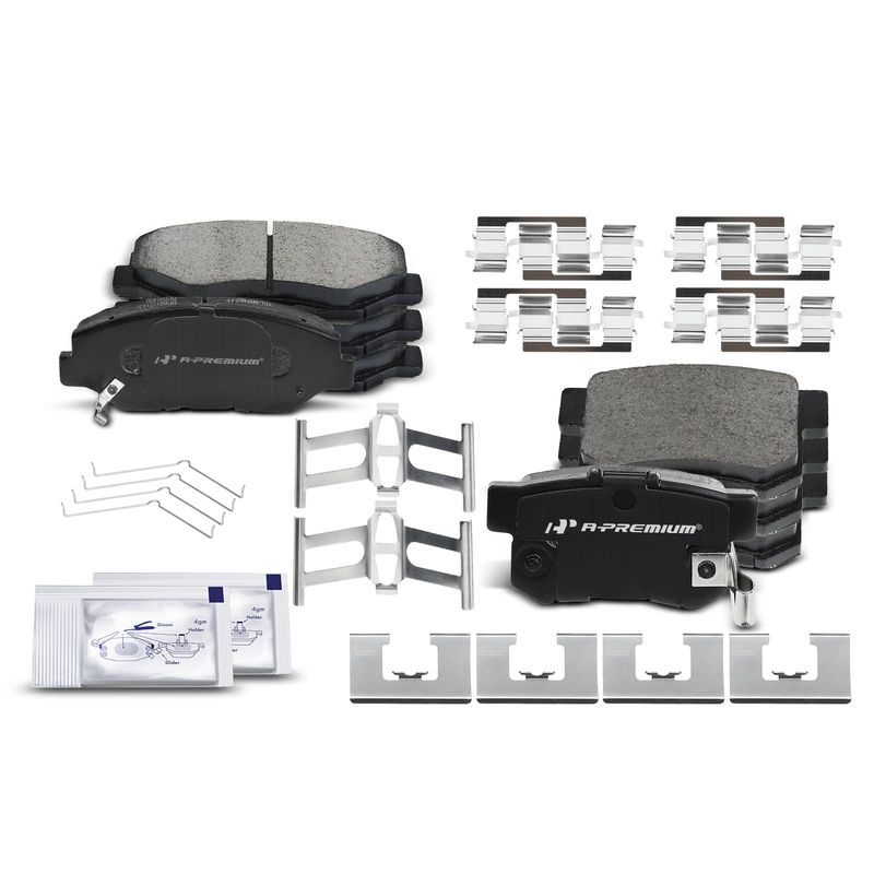 8pcs Front & Rear Ceramic Brake Pads with Sensor for Honda CR-V CRV 2002-2004 Element 2003-2011