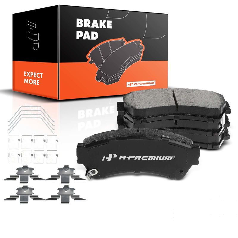 4pcs Front Driver & Passenger Ceramic Brake Pads with Sensor for Mazda 6 Ford Fusion 06-12 Lincoln MKZ Mercury Milan
