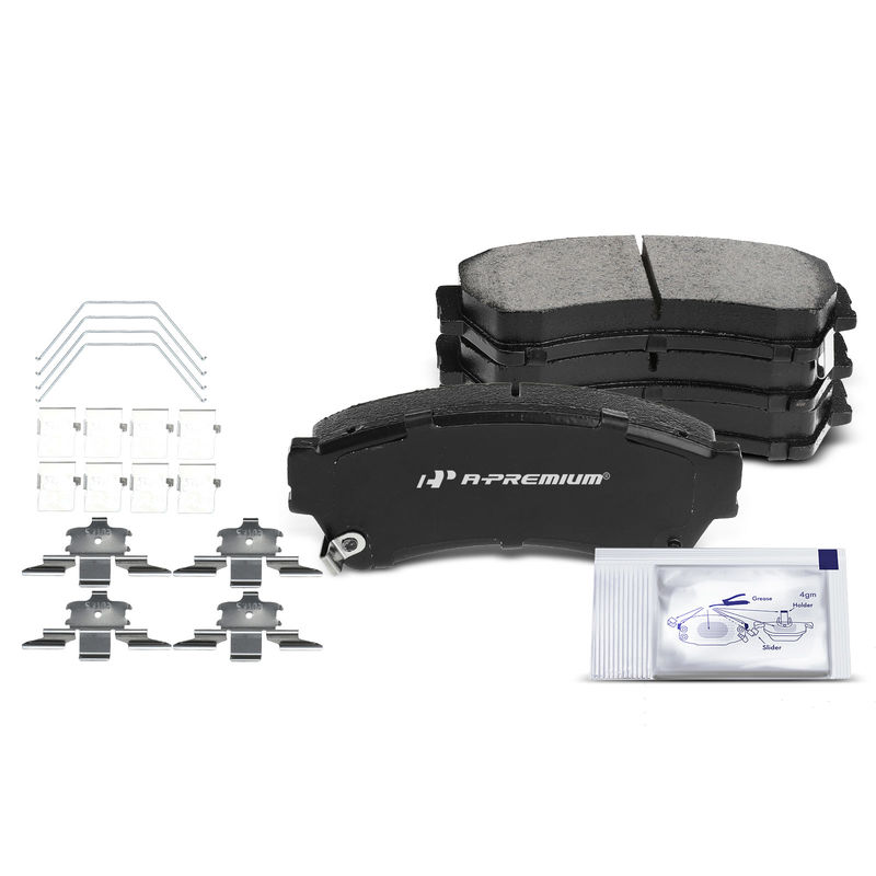 4pcs Front Driver & Passenger Ceramic Brake Pads with Sensor for Mazda 6 Ford Fusion 06-12 Lincoln MKZ Mercury Milan