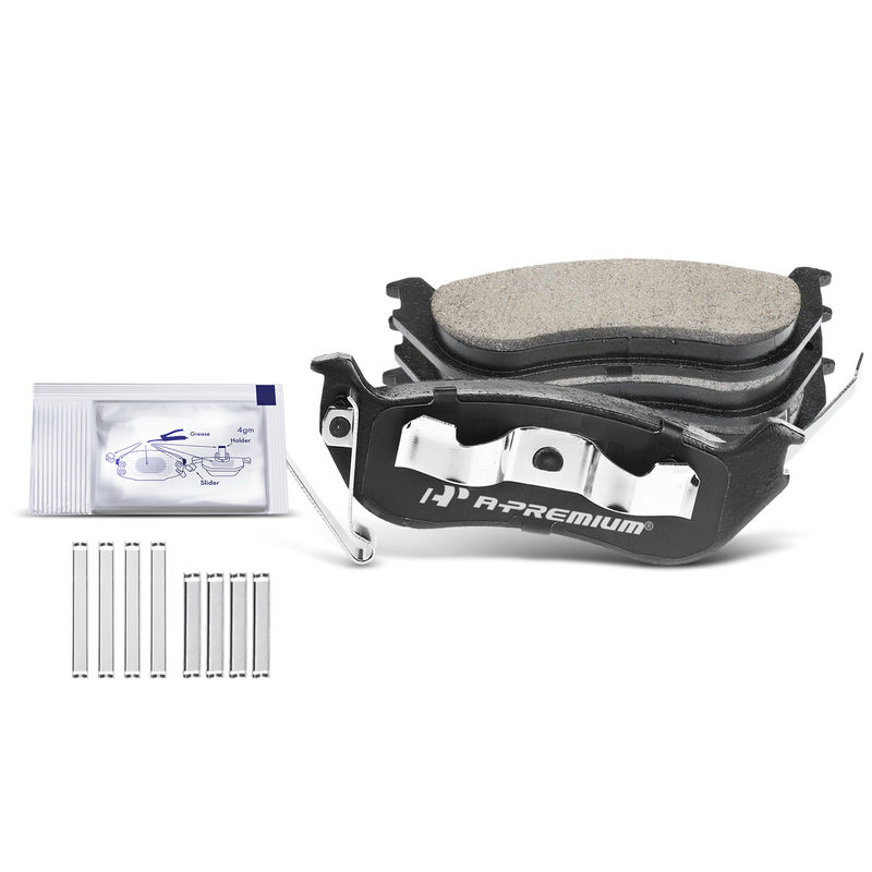 4pcs Rear Driver & Passenger Ceramic Brake Pads with Sensor for Jeep Liberty 2003-2007 TJ Wrangler 2003-2006