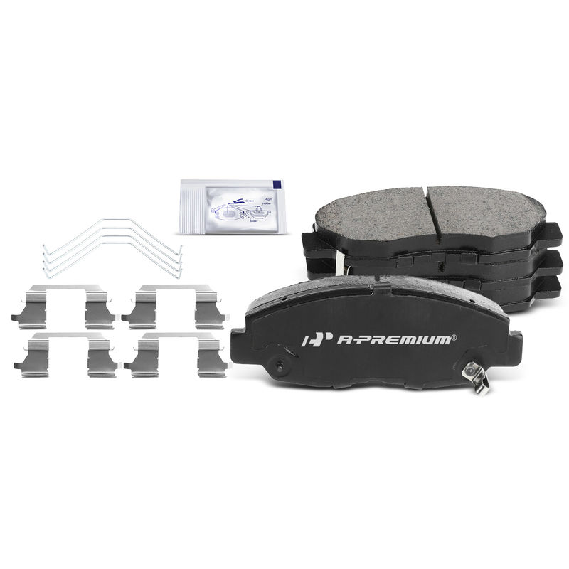 4pcs Front Driver & Passenger Ceramic Brake Pads with Sensor for Honda Civic 2012-2015 1.8L