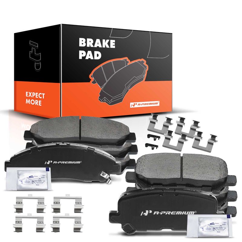 8pcs Front & Rear Ceramic Brake Pads  for Honda Pilot 2009-2015 Acura MDX 2007-2013
