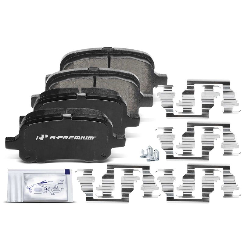 4pcs Front Driver & Passenger Ceramic Brake Pads with Sensor for Lexus ES300 RX300 99-01 Toyota Avalon Camry Solara