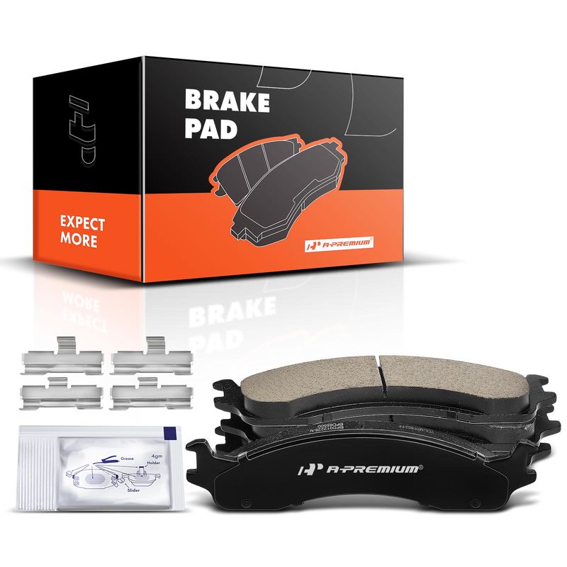 4pcs Front Driver & Passenger Ceramic Brake Pads  for Ford F-250 95-97 F-350 E-350 Super Duty E-250 03-07