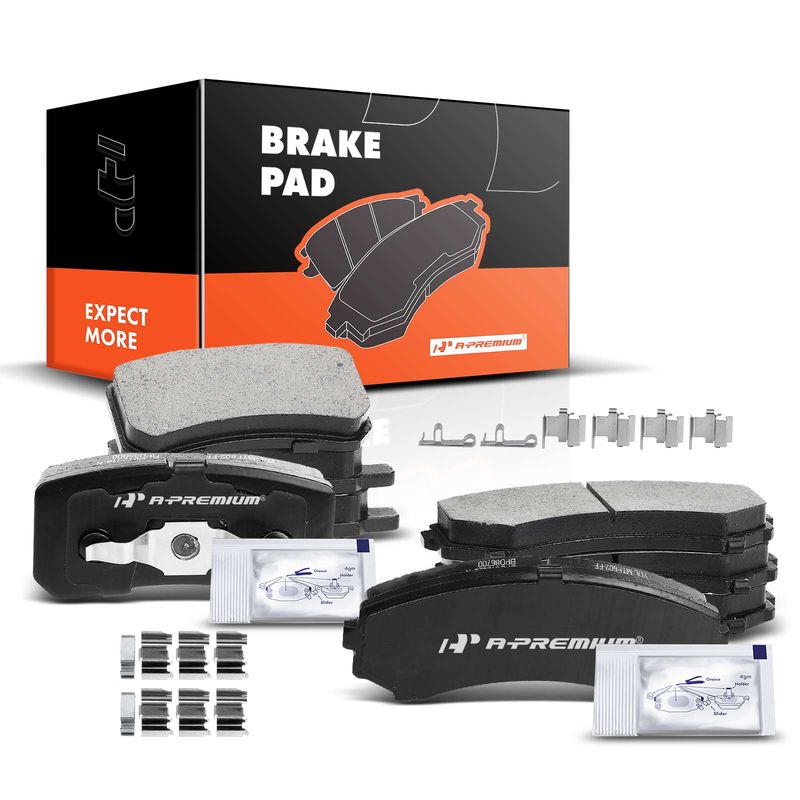 8pcs Front & Rear Ceramic Brake Pads  for Mitsubishi Montero 00-06 Endeavor