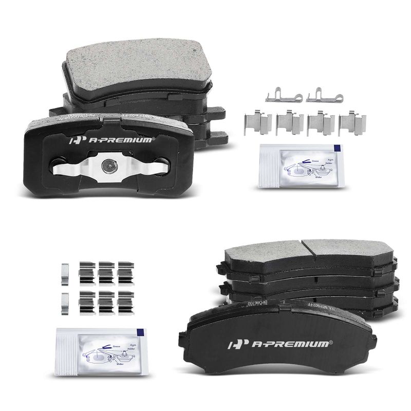 8pcs Front & Rear Ceramic Brake Pads  for Mitsubishi Montero 00-06 Endeavor