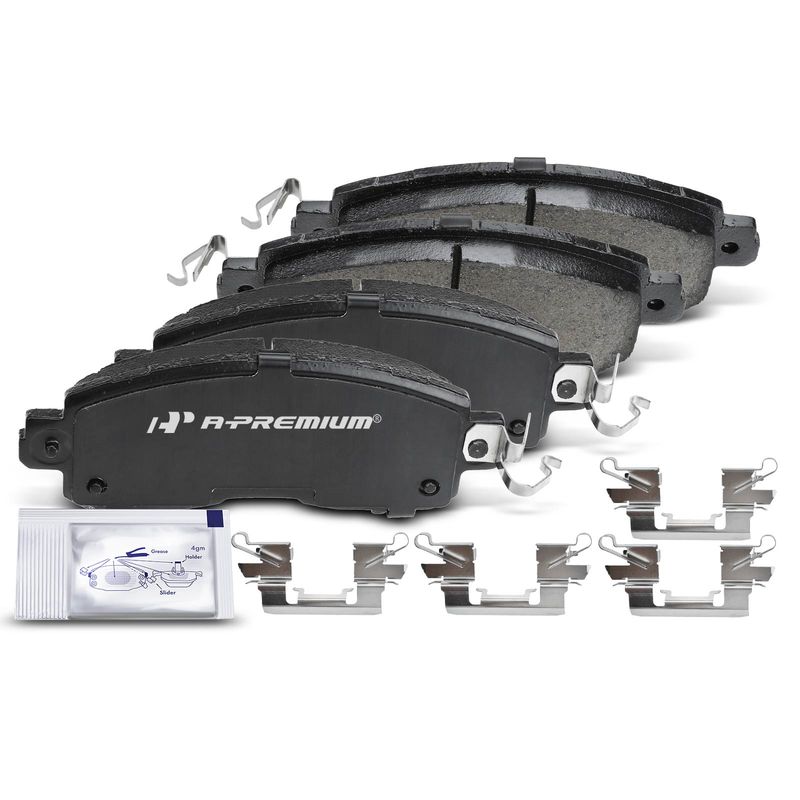 4pcs Front Driver & Passenger Ceramic Brake Pads with Sensor for Nissan Altima 2013-2020 LEAF 2014-2017