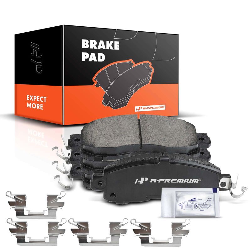 4pcs Front Driver & Passenger Ceramic Brake Pads with Sensor for Nissan Altima 2013-2020 LEAF 2014-2017