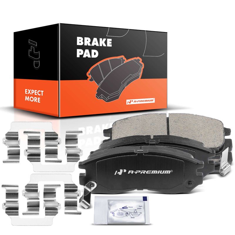 4pcs Front Driver & Passenger Ceramic Brake Pads with Sensor for Mitsubishi Eclipse Eagle Plymouth Dodge Chrysler
