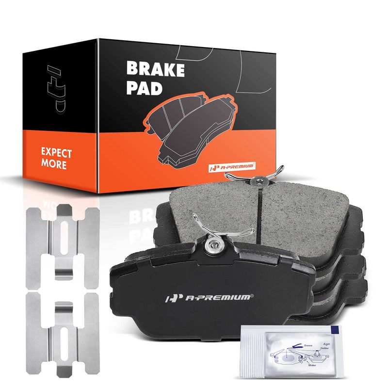 4pcs Front Driver & Passenger Ceramic Brake Pads with Sensor for Ford Taurus Lincoln Mark VIII Mercury Cougar