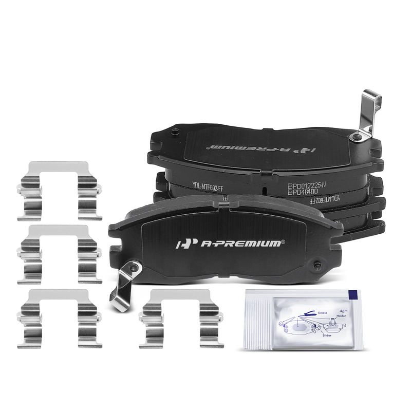 4pcs Front Driver & Passenger Ceramic Brake Pads with Sensor for Mitsubishi Eclipse Eagle Plymouth Dodge Chrysler
