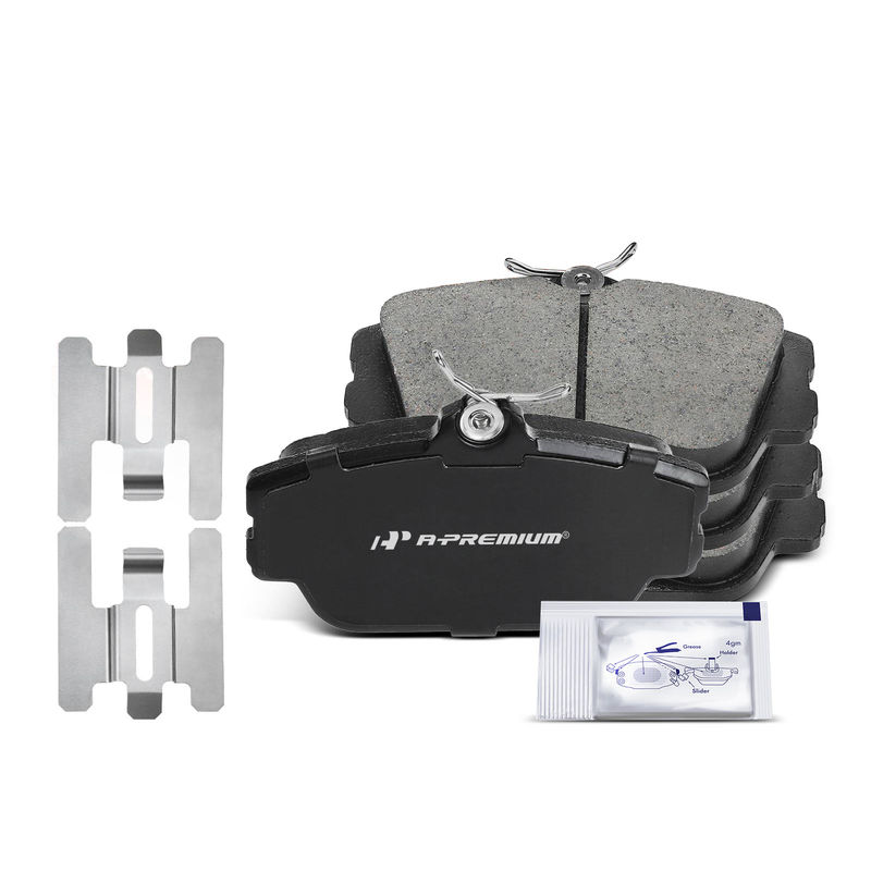 4pcs Front Driver & Passenger Ceramic Brake Pads with Sensor for Ford Taurus Lincoln Mark VIII Mercury Cougar