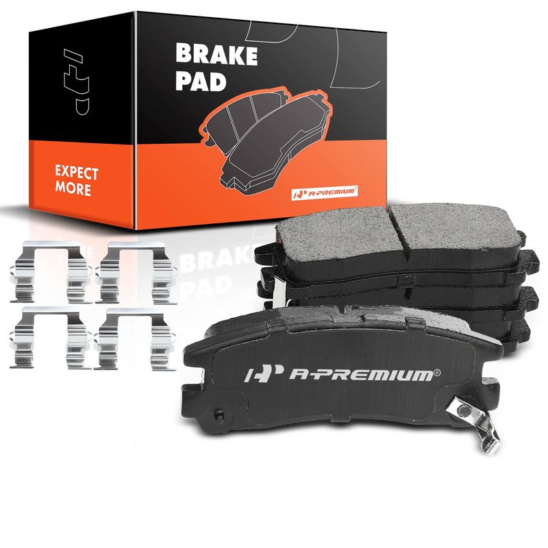4pcs Rear Driver & Passenger Ceramic Brake Pads with Sensor for Plymouth Colt Dodge Chrysler Eagle Mitsubishi