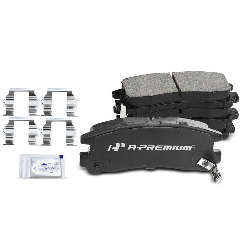 4pcs Rear Driver & Passenger Ceramic Brake Pads with Sensor for Plymouth Colt Dodge Chrysler Eagle Mitsubishi