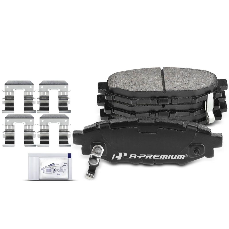 4pcs Rear Driver & Passenger Ceramic Brake Pads with Sensor for Subaru Impreza 2008-2019 Forester Outback WRX Scion