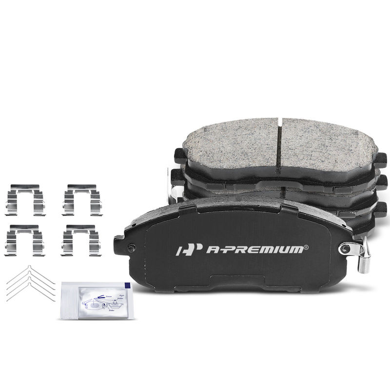 4pcs Front Driver & Passenger Ceramic Brake Pads with Sensor for Nissan Altima 93-01 Maxima Sentra INFINITI Suzuki