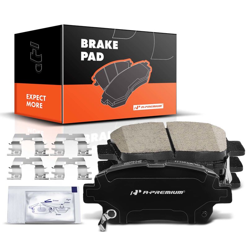 4pcs Front Driver & Passenger Ceramic Brake Pads with Sensor for Scion xB xA iQ 12-15 Toyota Celica Echo 01-05 Prius