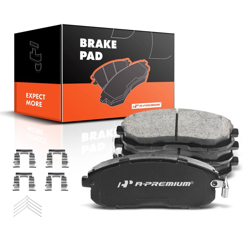 4pcs Front Driver & Passenger Ceramic Brake Pads with Sensor for Nissan Altima 93-01 Maxima Sentra INFINITI Suzuki