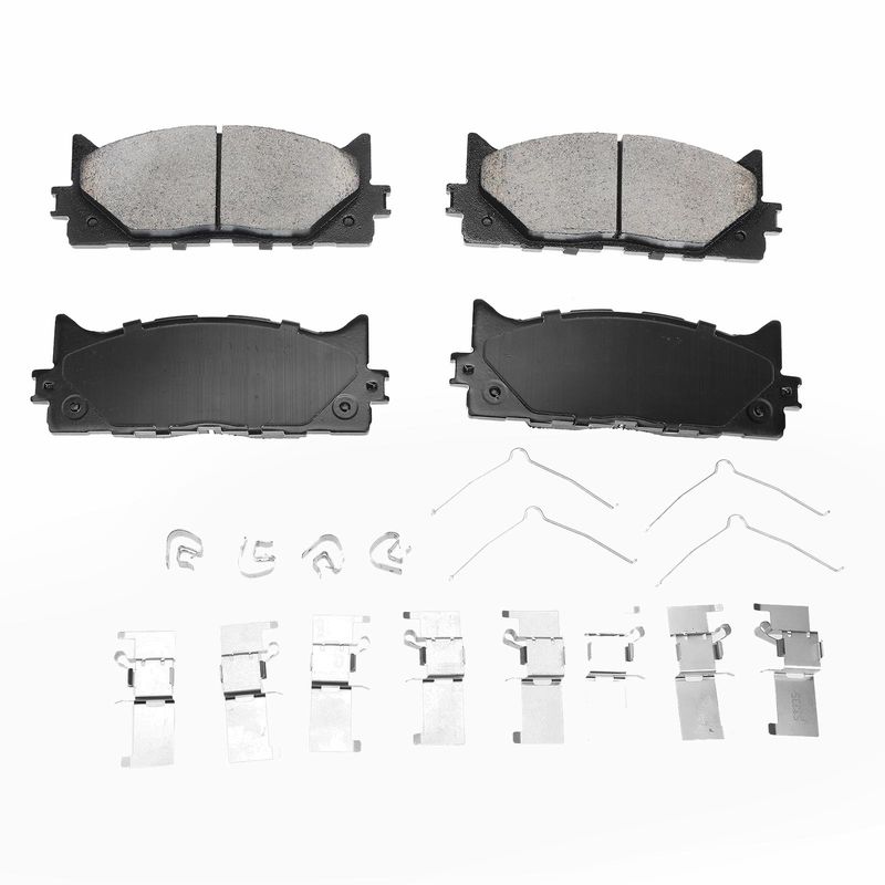 4pcs Front Driver & Passenger Ceramic Brake Pads with Sensor for Toyota Camry 07-17 Avalon Lexus ES300h 13-18 ES350
