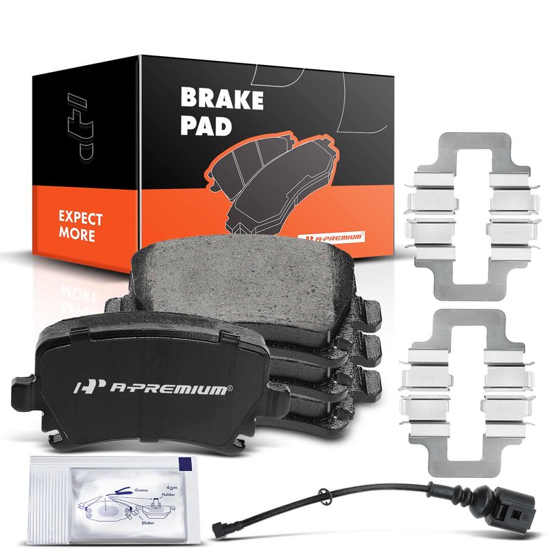 4pcs Rear Driver & Passenger Ceramic Brake Pads  for Audi A3 Quattro A6 Quattro Volkswagen Passat Golf R
