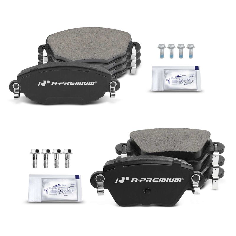 8pcs Front & Rear Ceramic Brake Pads with Sensor for Jaguar X-Type 2002 2003 2004