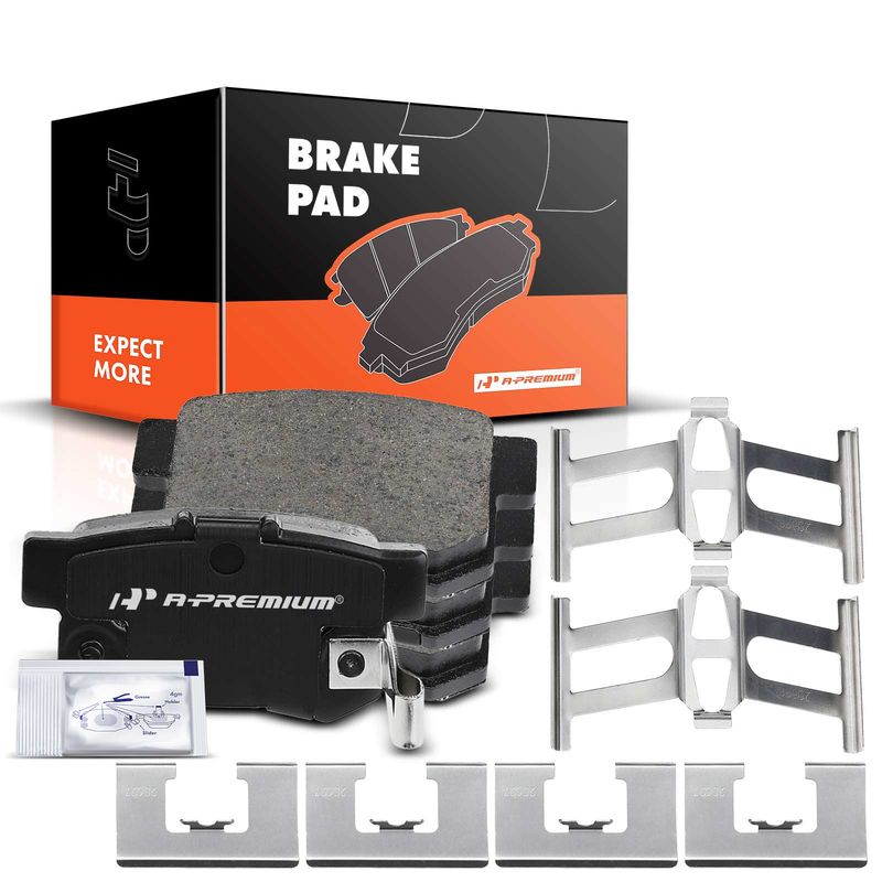 4pcs Rear Driver & Passenger Ceramic Brake Pads with Sensor for Acura CL Legend RL TL RDX Honda CR-V Odyssey Isuzu