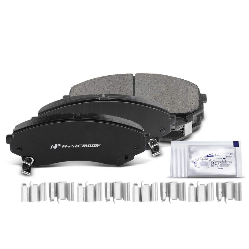 4pcs Front Driver & Passenger Ceramic Brake Pads with Sensor for Cadillac CTS 2008-2014