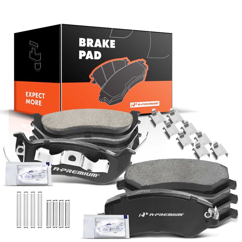 8pcs Front & Rear Ceramic Brake Pads with Sensor for Jeep Liberty 2003 2004 2005 2006 2007 SUV