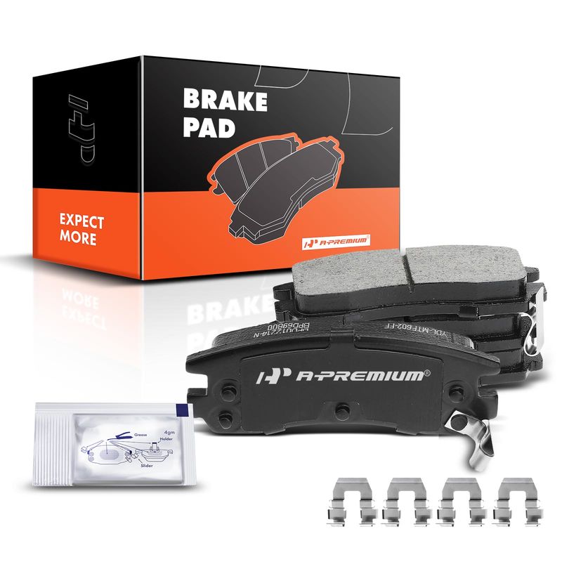 4pcs Rear Driver & Passenger Ceramic Brake Pads with Sensor for Buick Allure Cadillac Chevrolet Pontiac Oldsmobile