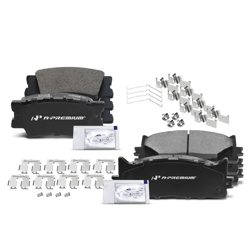 8pcs Front & Rear Ceramic Brake Pads  for Toyota Camry Avalon Lexus ES300h ES350 07-18