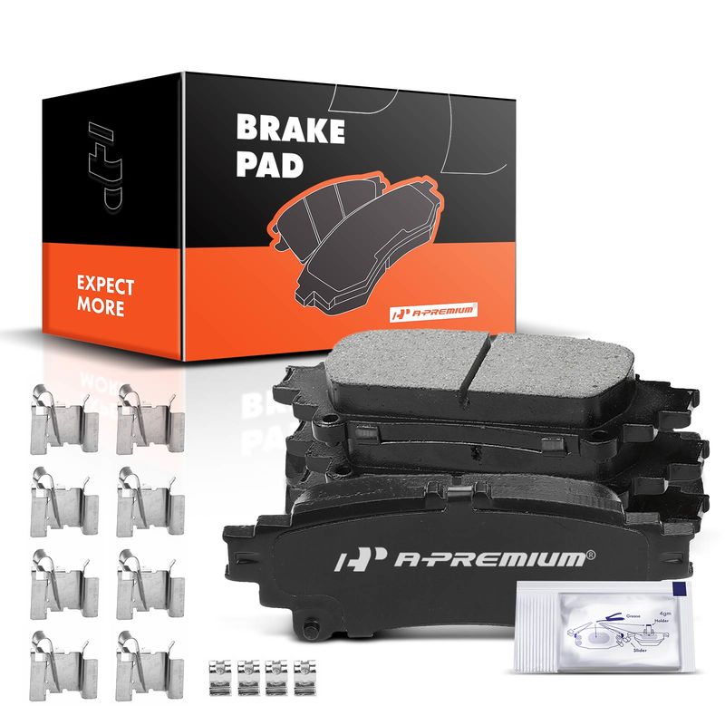 4pcs Rear Driver & Passenger Ceramic Brake Pads  for Toyota Highlander Sienna Prius V Lexus GS200t GS350