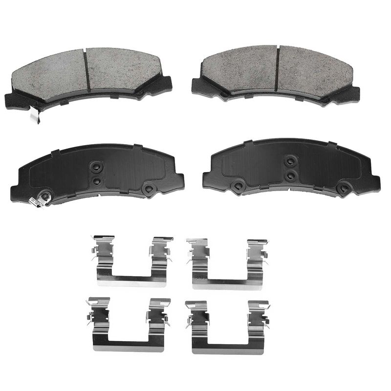 4pcs Front Driver & Passenger Ceramic Brake Pads with Sensor for Buick Allure Lucerne Cadillac DTS Chevrolet Impala