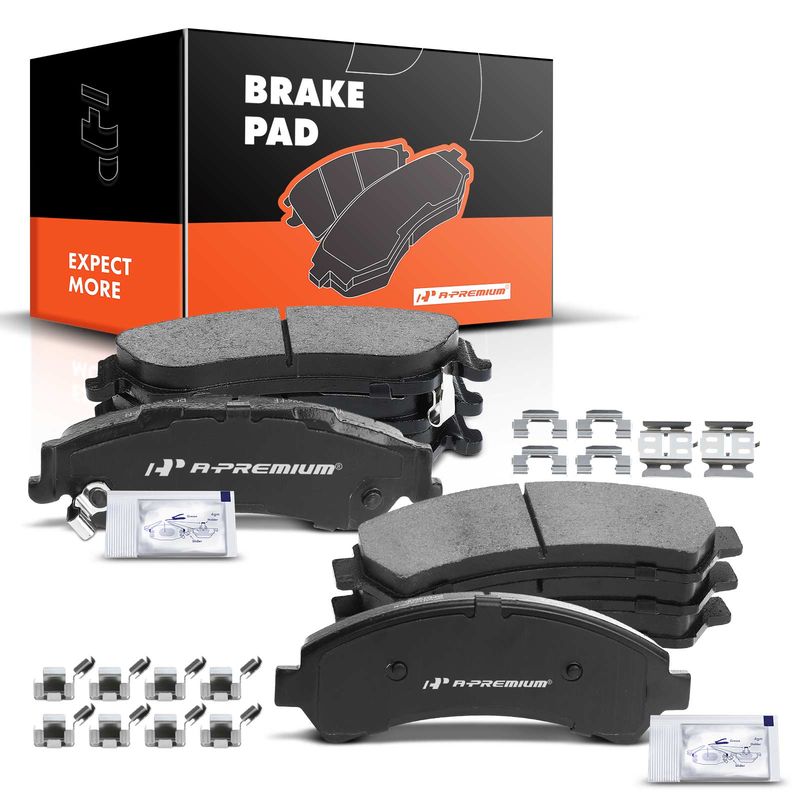 8pcs Front & Rear Ceramic Brake Pads with Sensor for Chevrolet Blazer S10 GMC Jimmy Sonoma Isuzu