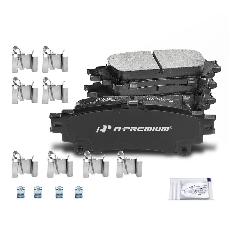 4pcs Rear Driver & Passenger Ceramic Brake Pads  for Toyota Highlander Sienna Prius V Lexus GS200t GS350